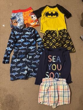 Paw Patrol Kids Swim Shorts Set - Yellow, Blue & Red